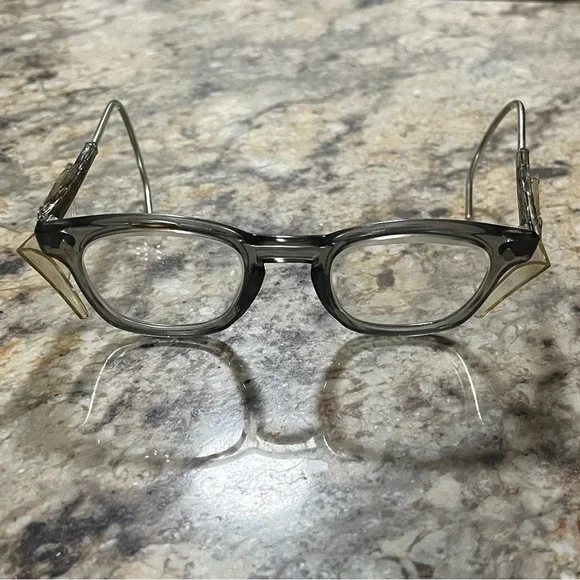 American Optical Vintage Safety Eyeglasses circa 50s Rare Find Sz 48 Frame USA